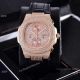 Copy Patek Philippe Nautilus Chrono Watches Full Diamonds Leather Strap (3)_th.jpg